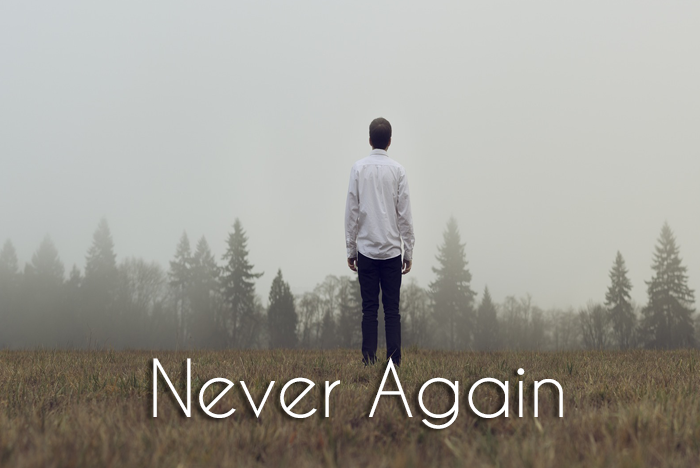 N is for… Never Again graphic
