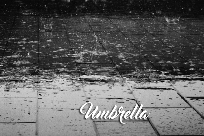 U is for… Umbrella graphic